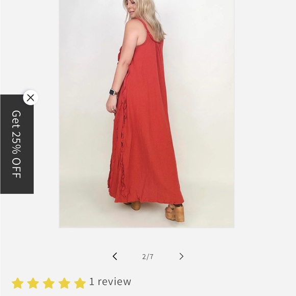 Ruffle maxi with pockets - Picture 3 of 4